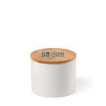 Ceramic kitchen jar with bamboo lid, 440 ml main view