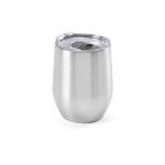 Recycled stainless steel thermal mug with lid, 310 ml silver colour second view