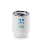 Recycled stainless steel thermal mug with lid, 310 ml main view