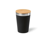 Recycled stainless steel thermal mug lid, 300 ml black colour