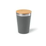 Recycled stainless steel thermal mug lid, 300 ml dark grey colour