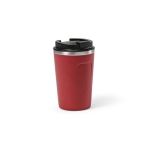 Sustainable thermal mug, recycled steel, 400 ml burgundy colour