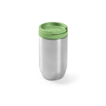 Recycled steel thermal travel mug, 320ml marbled green colour