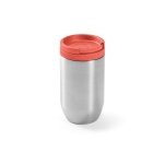 Recycled steel thermal travel mug, 320ml salmon colour