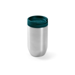 Recycled steel thermal travel mug, 320ml petrol blue colour