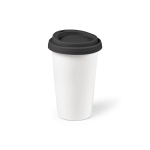 Takeaway thermal mug made of ceramic silicone lid, 290 ml black colour second view