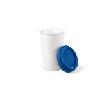 Takeaway thermal mug made of ceramic silicone lid, 290 ml blue colour