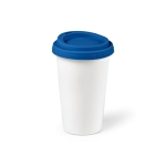 Takeaway thermal mug made of ceramic silicone lid, 290 ml blue colour second view