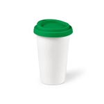 Takeaway thermal mug made of ceramic silicone lid, 290 ml green colour second view