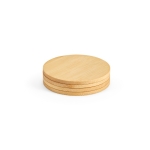 Set of 4 Zen-inspired bamboo coasters natural colour second view