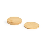 Set of 4 Zen-inspired bamboo coasters natural colour third view