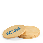 Set of 4 Zen-inspired bamboo coasters main view