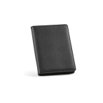 Faux leather folder with phone holder and pockets, A5 black colour