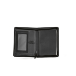 Faux leather folder with phone holder and pockets, A5 black colour second view