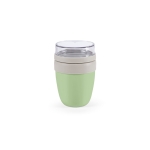 Leakproof dual thermal lunch box, 430ml marbled green colour