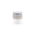 Recycled steel, dual compartment, jar, 260ml white colour