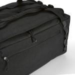 Duffle bag with adjustable reflective straps black colour third view