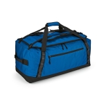 Duffle bag with adjustable reflective straps blue colour