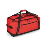 Duffle bag with adjustable reflective straps red colour