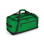 Duffle bag with adjustable reflective straps green colour