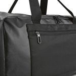 Duffle bag with water-repellent coating, RPET black colour third detail view