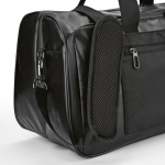 Duffle bag with water-repellent coating, RPET black colour fourth detail view