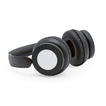 Wireless headphones with intense bass and ear cushions black colour