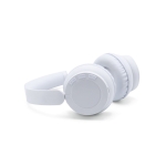 Wireless headphones with intense bass and ear cushions white colour