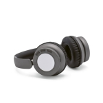 Wireless headphones with intense bass and ear cushions silver colour