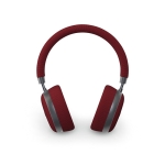 Sustainable noise-canceling headphones burgundy colour