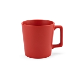 Ceramic mug with matte finish in bright colours, 310ml red colour