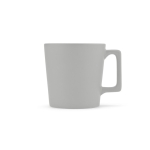 Ceramic mug with matte finish in bright colours, 310ml light grey colour front view