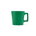 Ceramic mug with matte finish in bright colours, 220 ml green colour front view