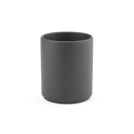 Ceramic mug with matte finish without handle, 290 ml dark grey colour