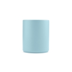 Ceramic mug with matte finish without handle, 290 ml pastel blue colour front view