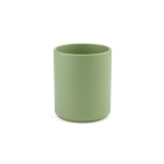 Ceramic mug with matte finish, without handle, 210 ml marbled green colour