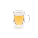 Double-walled borosilicate glass mug, 260 ml transparent colour second view