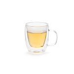 Double-walled borosilicate glass mug, 220 ml transparent colour second view