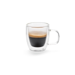 Double-walled borosilicate glass mug, 50 ml transparent colour second view