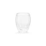 Double-walled borosilicate glass mug, 300 ml transparent colour