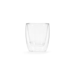 Double-walled glass borosilicate glass, 220 ml transparent colour front view