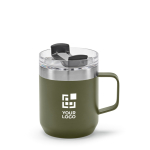 Recycled stainless steel mug with rotating lid, 350 ml main view