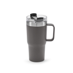 Recycled stainless steel thermal mug, 490 ml grey colour