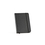 Notebook with lined sheets recycled paper, A6 black colour