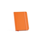 Notebook with lined sheets recycled paper, A6 orange colour