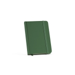 Notebook with lined sheets recycled paper, A6 dark green colour