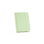 Notebook with lined sheets recycled paper, A6 pastel green colour