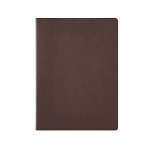 Notebook made from recycled cardboard lined sheets, A4 brown colour front view