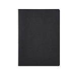 Notebook made from recycled cardboard lined sheets, A4 black colour front view