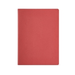 Notebook made from recycled cardboard lined sheets, A4 red colour front view